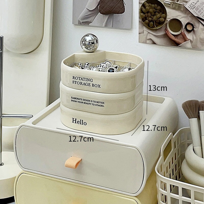 アクセサリートレー アクセサリー 収納 ケース タワー 指輪入れ 回転式 イヤリング ネックレス 収納 3..