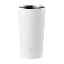 クリーンパウダー 真空二重タンブラー 450ml ホワイト カクセー