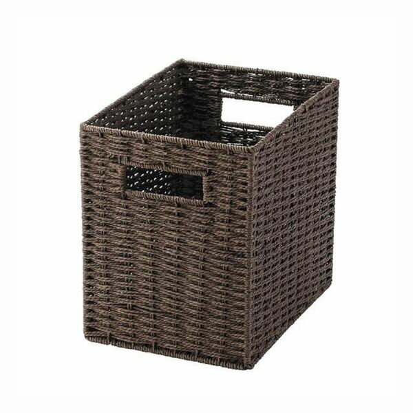 ペーパーバスケット深型ハーフタイプ ダークブラウン ちどり産業 収納 インテリア かご カゴ バスケット