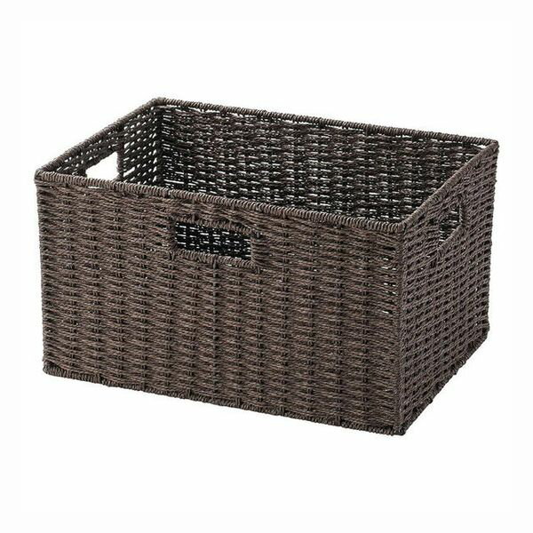 ペーパーバスケットフルタイプ ダークブラウン ちどり産業 収納 インテリア かご カゴ バスケット(4)