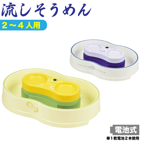 【ひまわり完売】そうめん流し器 電池式 大きめサイズ Lサイズ 2～4人用 楽しクルクル 流しそうめん機 家庭用 そーめん ソーメン スライダー　そうめん パール金属 【D-1335 D-1336】