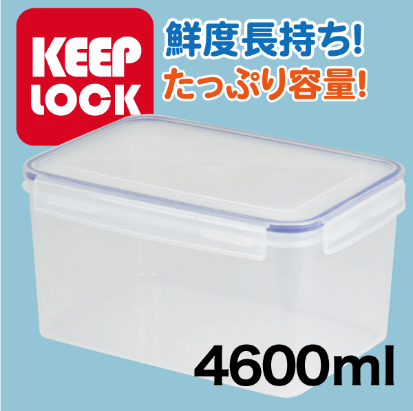 Keep Lock キープロック 鮮度を保つ保存容器長方形 4600ml 電子レンジ対応 保存容器 パール金属 【HB-592】のサムネイル