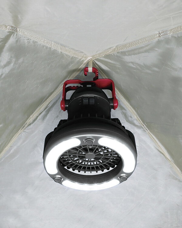 送料無料 扇風機とライトが同時に使える！ デザイアー 乾電池式 ファン付LEDライト CAPTAIN STAG パール金属 【M-5129】通販格安セール情報　楽天　通販