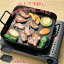 鉄製 卓上 プレート IHでもガスでも使える 鉄製プレート25x25cm カセットコンロ 卓上IH電磁調理器 鉄板焼 焼肉 プレート フラット ウェーブ グリル...