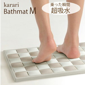 【送料無料】karari バスマット Mサイズ （40×53cm） アネスティ 珪藻土 フィットタイル ベージュ プレミアム珪藻土バスマット お風呂 足拭き 速乾 吸水 パネル式 カラリ 珪藻土 バスマット タイル【RCP】【HO1913】【t】