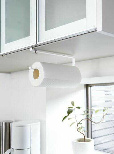 戸棚下キッチンペーパーホルダー プレート plate ホワイト 【KT-PL AL WH 2440】