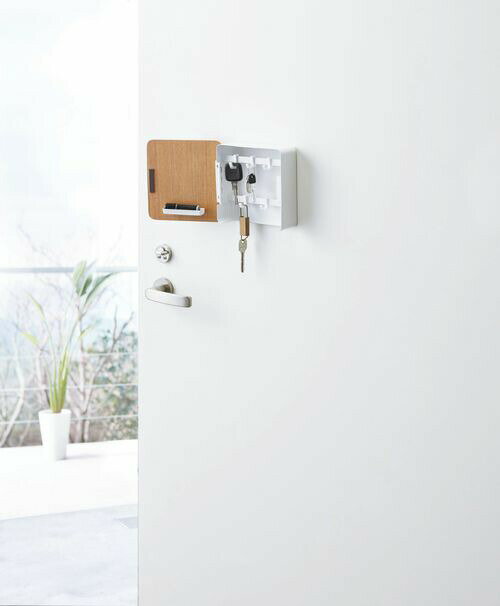 【ポイント5倍】【送料無料】山崎実業 マグネットキーフック2段 リン ナチュラル RIN YAMAZAKI 【RCP】【4802】