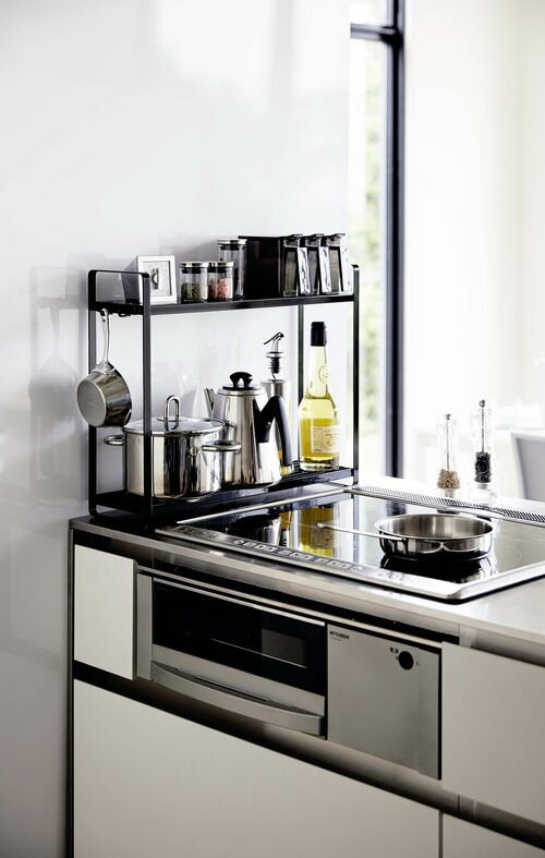 【ポイント5倍】【送料無料】山崎実業 コンロ横ラック2段 タワー ブラック tower YAMAZAKI 【RCP】【5151】