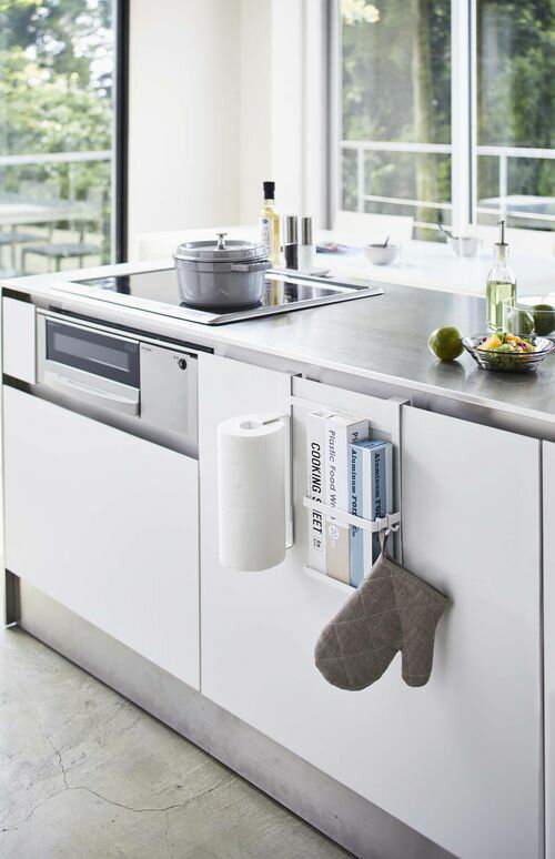 【ポイント5倍】【送料無料】山崎実業 シンク扉キッチンペーパー＆ラップホルダー タワー ホワイト tower YAMAZAKI 【RCP】【5694】