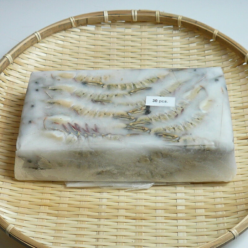 有頭ブラックタイガーえび　30尾【まるなか】