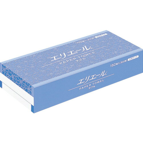 エリエール　エリエールペーパータオル　ダブル150組300枚大判【703166】 販売単位：1CS(入り数：-)JAN[4902011614107](エリエール トイレ用品) エリエールビジネスサポート（株）【05P03Dec16】