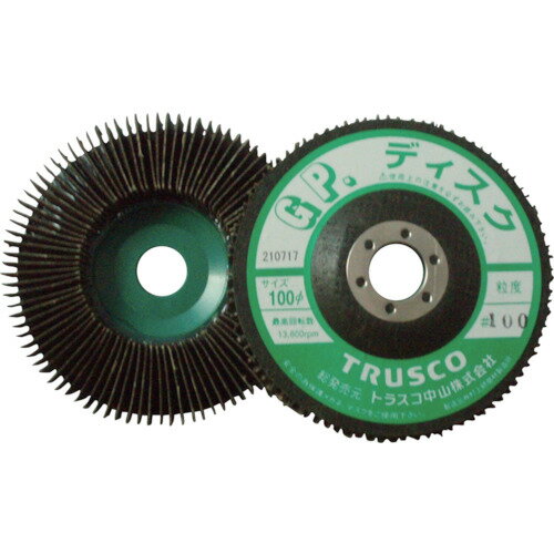TRUSCO　GPディスクホイール　垂直植え　Φ100　5枚入　150＃ 販売単位：1箱(入り数：5枚)JAN(TRUSCO ディスクペーパー) トラスコ中山（株）