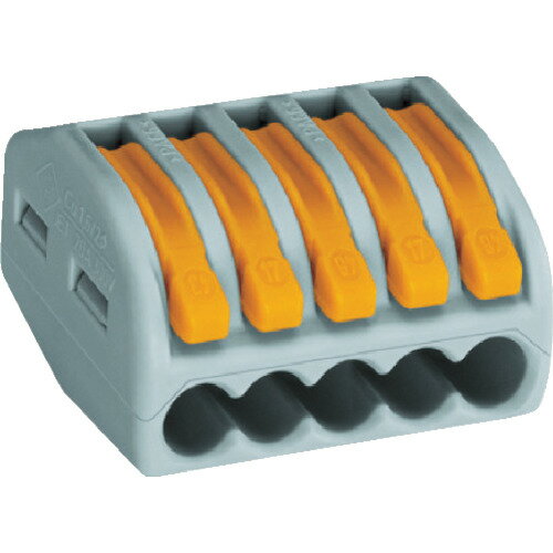 ワゴ WF-5 より線・単線接続可能コネクタ 5穴用 40個入り【WF5】 販売単位：1箱(入り数：40個)JAN[4044918464956](WAGO コネクタ) ワゴジャパン（株）【05P03Dec16】