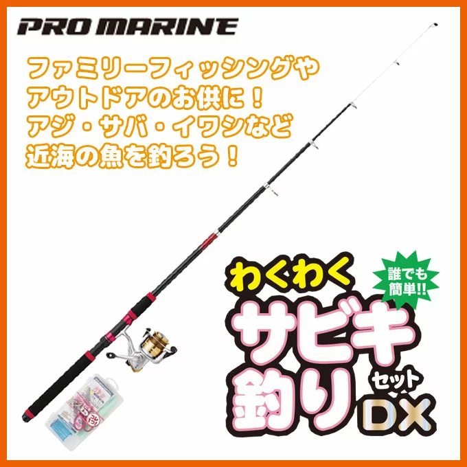 (5)プロマリン わくわくサビキ釣りセットDX 270 270cm (ロッド リール サビキ仕掛けセット)