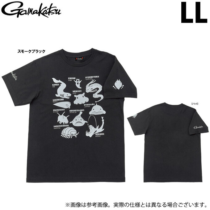 (c)【取り寄せ商品】 がまかつ GM3678 (スモークブラック／LL) Tシャツ(深海生物) (フィッシングウェア／2022年春夏モデル)