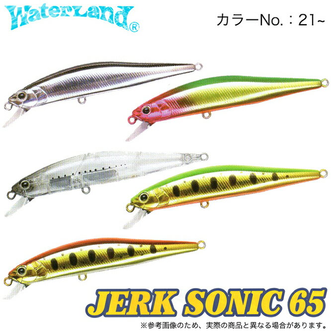 (5)ウォーターランド ジャークソニック 65 (サイズ：65mm / 重さ：6.5g) /ミノー/ルアー 【Σ01】