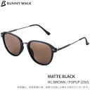 20220321-06【BUNNY WALK(バニーウォーク) BW-0220C】MATTE BLACKHC-BROWN / POPUP LENS■FRAME COLOR：マットブラック■FRAME MATERIAL：ナイロン&ステンレス■SIZE：Medium■LENS COLOR：HC-BROWN(HCブラウン)■LENS MATERIAL：ポリカーボネイト偏光レンズ■LENS COAT：キズ防止ハードコート■LENS CURVE：4カーブ■DETAIL丸みのあるソフトなレンズシェイプに落ち着いたカラー。カジュアルで親しみやすいデザインが魅力のボストンタイプ。金属ステンレス素材を使用した細身のテンプル・ブリッジに、透明感のある軽量な樹脂製フロントを組み合わせたコンビフレーム。軽い掛け心地と絶妙なサイズ感で小顔な方にも幅広く対応するユニセックスモデル。【ポップアップレンズ】・偏光度：93%・可視光線透過率：27%・99.9%以上UVカット・傷を防止する両面ハードコート●『ウキ』や『目印』を使用する釣りにウキや目印に使われている「赤・オレンジ・ピンク」が見やすくなるように波長をコントロールしたBUNNY WALKオリジナルの高性能偏光レンズです。遠くの繊細なウキの動きをクッキリと映し出し、今まで獲れなかったシビアなアタリでの釣果が期待できます。●明るめの偏光レンズはドライブにも眩しさや邪魔な反射光をカット。ハイコントラストな視界で赤色・緑色の道路標識や信号が強調されるため、注意喚起の情報をいち早く見つけることができます。道路の白線はそのままの色として識別できます。≪JANコード≫4580274171485≪関連ワード≫偏光グラス/サングラス/眼鏡/BUNNY WALK/Zeque/ジール/ジールオプティクス/グレンフィールド/GLEN FIELD≪関連商品≫・バニーウォーク・Zeque