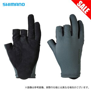 (5)【メール便配送可】 シマノ GL-006V (チャコール) センシティブ グローブ 3 /3本切り (手袋・フィッシンググローブ／2022年春夏モデル)