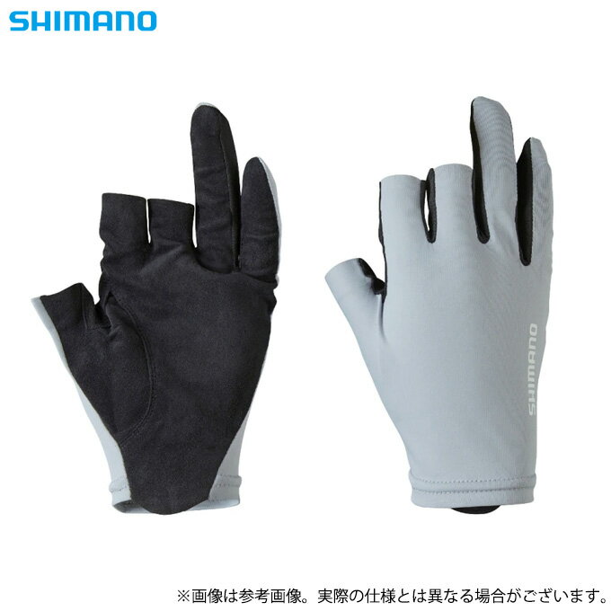 (c)【メール便配送可】【取り寄せ商品】 シマノ GL-006V (グレー) センシティブ グローブ 3 /3本切り (手袋・フィッシンググローブ／2022年春夏モデル)