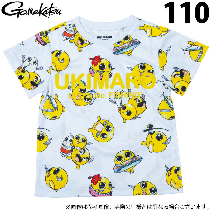 (c)【取り寄せ商品】 がまかつ UK8022 (110) うきまろ ウキウキ Tシャツ (フィッシングウェア／2022年春夏モデル) /キッズ用 /子供用 /子供服