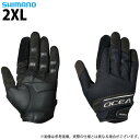 (c)【取り寄せ商品】 シマノ GL-010V (ブラック／2XL) オシア タイタニューム・アルファ グローブ (手袋・フィッシングウェア／2022年秋冬モデル) /22AW