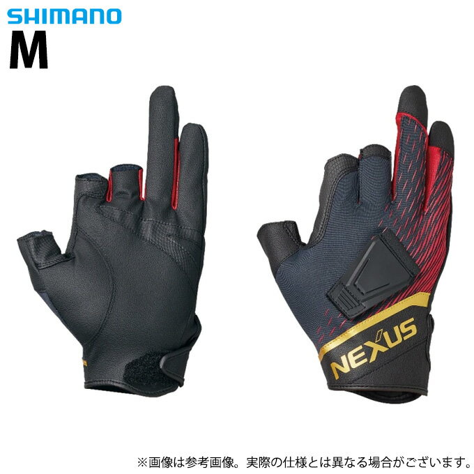 (c)【取り寄せ商品】 シマノ GL-112V (レッド／M) ネクサス 防風 マグネット グローブ 3 (手袋・フィッシングウェア／2022年秋冬モデル) /3本切り /22AW 【Σ01】