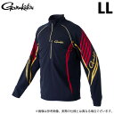 (c)【取り寄せ商品】 がまかつ GM3697 (LL／ブラック×レッド) コカゲマックス(R) ジップシャツ (フィッシングウェア／2023年春夏モデル)