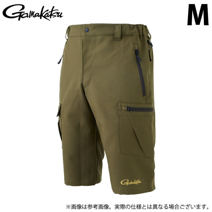 (c)【取り寄せ商品】 がまかつ GM3702 (M／オリーブドラブ) フィッシングハーフパンツ (フィッシングウ..