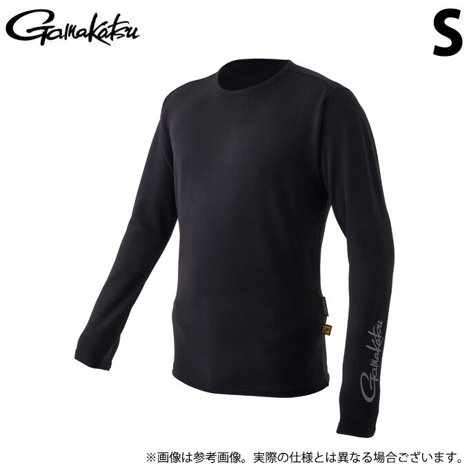 (c)【取り寄せ商品】 がまかつ GM3704 (S／ブラック) NO FLY ZONE(R) ロングスリーブクールTシャツ (フィッシングウェア／2023年春夏モデル)