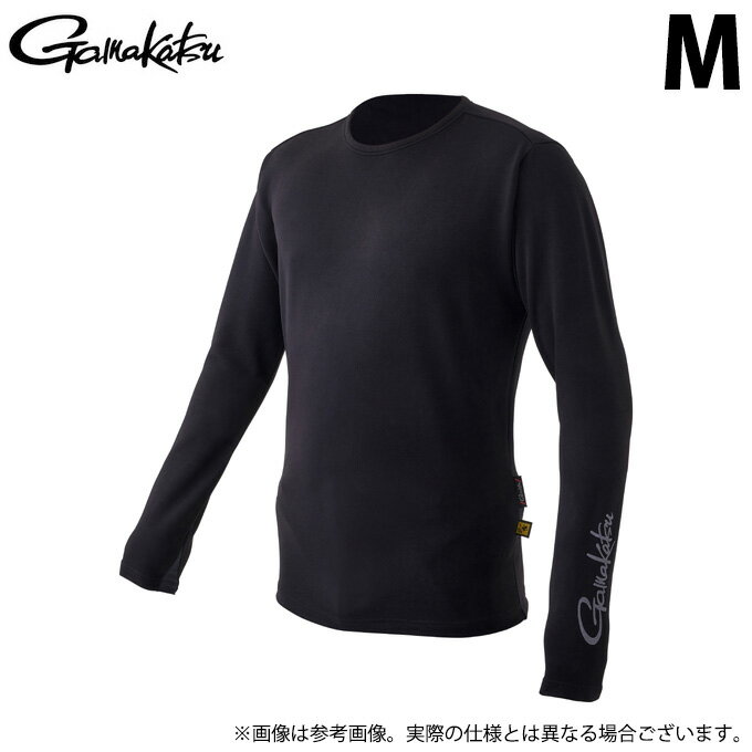 (c)【取り寄せ商品】 がまかつ GM3704 (M／ブラック) NO FLY ZONE(R) ロングスリーブクールTシャツ (フィッシングウェア／2023年春夏モデル)