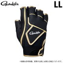 (c)【取り寄せ商品】 がまかつ GM7293 (ブラック×ゴールド/LL) CORDURA(R) トーナメントグローブ(5本切) (手袋・グローブ/2023年春夏モデル)