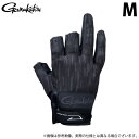 (c)【取り寄せ商品】 がまかつ GM7291 (ジオメトリックブラック/M) ストレッチフィッシンググローブ(3本切) (手袋・グローブ/2023年春夏モデル)