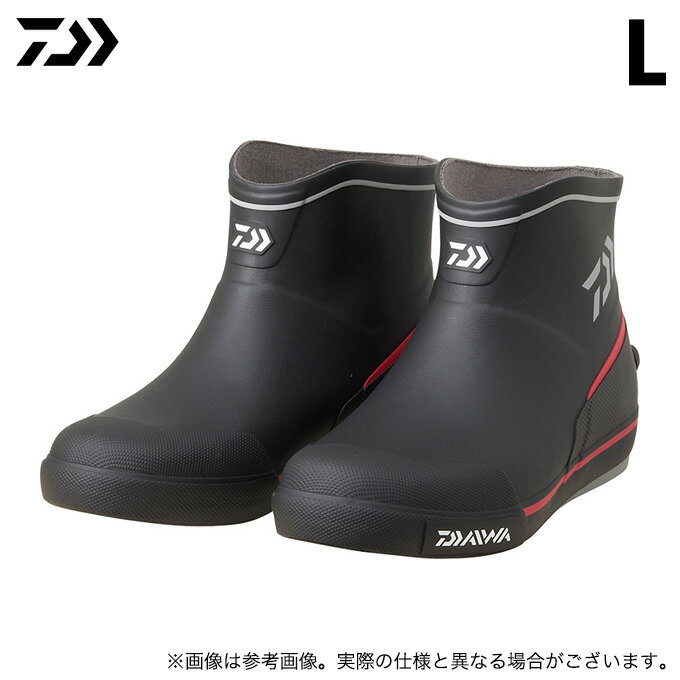 (c)【取り寄せ商品】 ダイワ DB-1412 ブラック／L(25.5〜26.0) ベリーショートネオデッキブーツ (靴・..