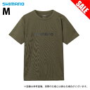 (5)【目玉商品】 シマノ SH-021W (M／カーキ) ドライロゴTシャツ ショートスリーブ (フィッシングウェア／2023年春夏モデル) /1s6a1l7e-wear / s-w-23