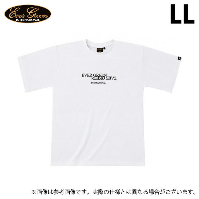 (c)【取り寄せ商品】 エバーグリーン E.G.ドライミックス Tシャツ Aタイプ (ホワイト／LL) (フィッシングウェア／2023年モデル)