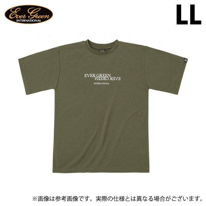 (c)【取り寄せ商品】 エバーグリーン E.G.ドライミックス Tシャツ Aタイプ (カーキ／LL) (フィッシングウェア／2023年モデル)