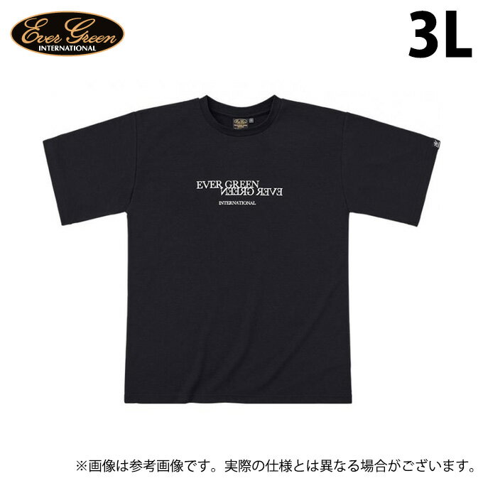 (c)【取り寄せ商品】 エバーグリーン E.G.ドライミックス Tシャツ Aタイプ (ブラック／3L) (フィッシングウェア／2023年モデル)