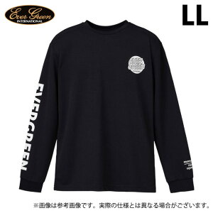 (c)【取り寄せ商品】 エバーグリーン E.G.ドライミックス ロングTシャツ タイプ1 (ブラック／LL) (フィッシングウェア／2023年モデル)