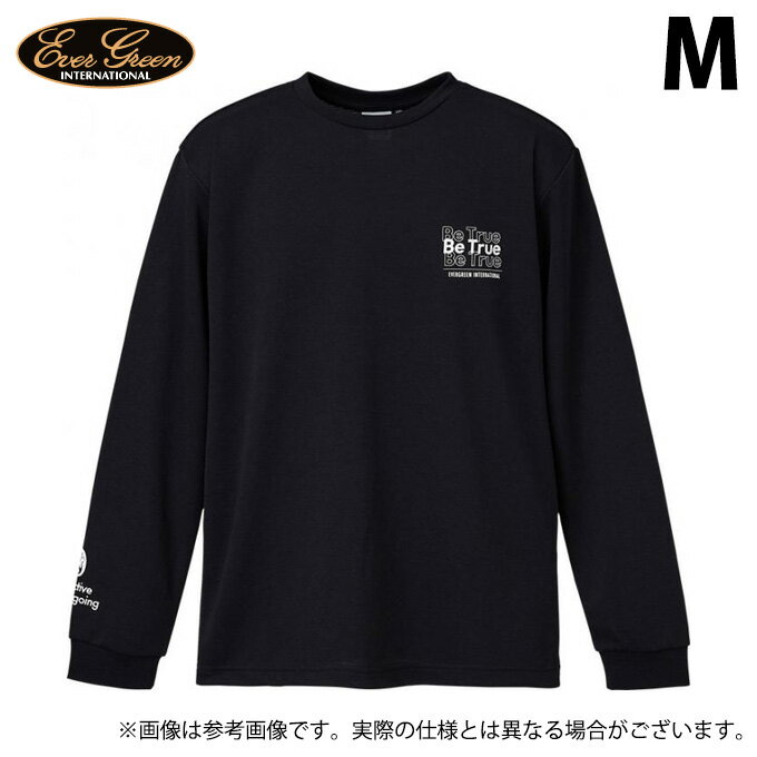 (c)【取り寄せ商品】 エバーグリーン B-TRUEドライミックスロングTシャツ タイプ1 (ブラック／M) (フィッシングウェア／2023年モデル) 1