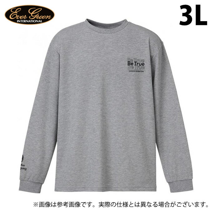 (c)【取り寄せ商品】 エバーグリーン B-TRUEドライミックスロングTシャツ タイプ1 (グレー／3L) (フィ..