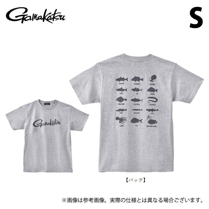 (c)【取り寄せ商品】 がまかつ GM3711 (グレー／S) Tシャツ(筆記体ロゴ) (フィッシングウェア／2023年春夏モデル) 1