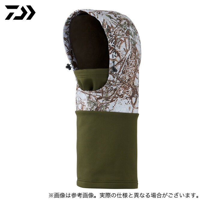 (c)【取り寄せ商品】 ダイワ DA-9423W (ホワイトレイクカモ／フリー) 防風フーディーウォーマー (帽子・防寒着／2023年秋冬モデル) /23AW