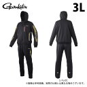 (c)【取り寄せ商品】 がまかつ GM3714 (ブラック×ゴールド/3L) スウェットスーツ (フィッシングウェア/2023年秋冬モデル) /23AW