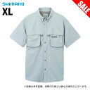 (5)【目玉商品】 シマノ SH-020W (XL/ブルー) プレステージシャツ ショートスリーブ (フィッシングウェア/2023年春夏モデル) /1s6a1l7e-wear 【Σ01】