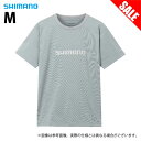 (5)【目玉商品】 シマノ SH-021W (M／グレー) ドライロゴTシャツ ショートスリーブ (フィッシングウェア／2023年春夏モデル) /1s6a1l7e-wear / s-w-23