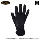 (c)【取り寄せ商品】 エバーグリーン E.G.ウィンターグローブ(3本カット) ブラック/ブラックロゴ Mサイズ (手袋・グローブ/2023-24年秋冬モデル) /3本切り /23-24AW