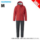 (7)【目玉商品】 シマノ RA-005V (M／レッド) ベーシック フィッシングレインスーツ (フィッシングウェア／2022年春夏モデル) /1s6a1l7e-wear / s-w-23