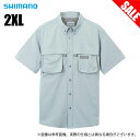 (5)【目玉商品】 シマノ SH-020W (2XL/ブルー) プレステージシャツ ショートスリーブ (フィッシングウェア/2023年春夏モデル) /1s6a1l7e-wear 【Σ01】