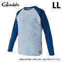 (c)【取り寄せ商品】 がまかつ GM3730 (LL／ネイビー×ライトグレー) NO FLY ZONE(R) ラグランスリーブTシャツ (フィッシングウェア・鮎用品) /ノーフライゾーン /Gamakatsu /2024年鮎カタログ製品