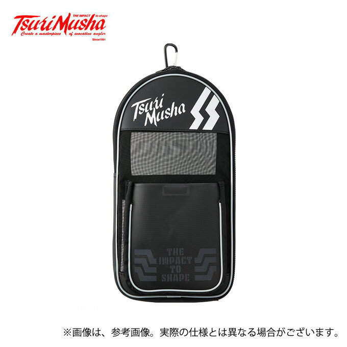 (c)【取り寄せ商品】 釣武者 TsuriMusha タモ枠カバーエッグ 四つ折り 40-50 (ブラック) (2024年モデル..